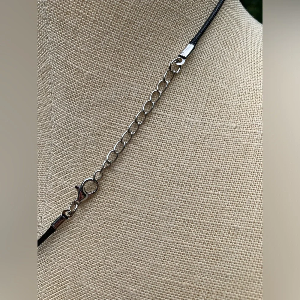 Handmade Malachite Stone Dagger Amulet Necklace - Picture 6 of 11